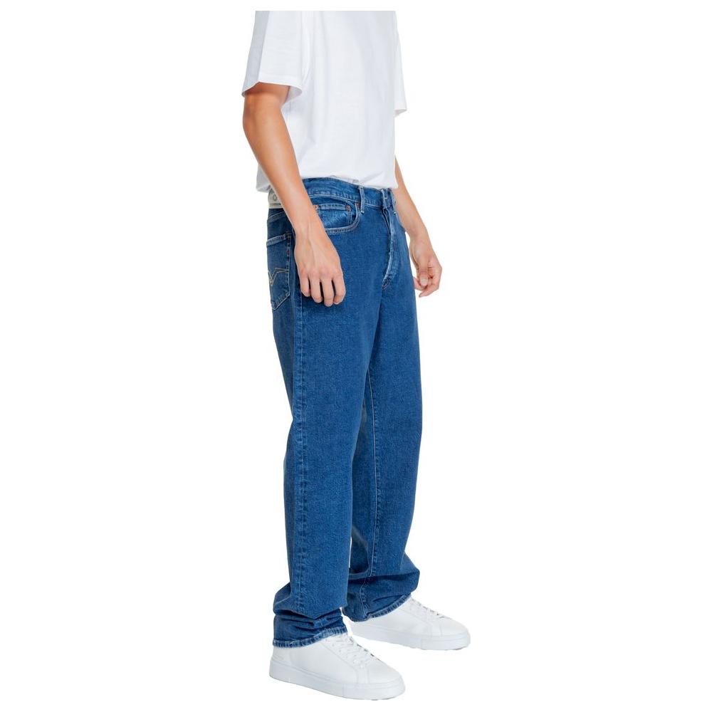 Replay Blue Cotton Jeans & Pant Replay Dark Slate Blue