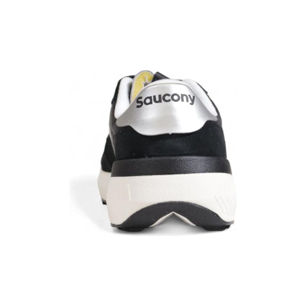 Back view of Saucony Bicolor Fabric Sneaker with iconic design and durable rubber sole.