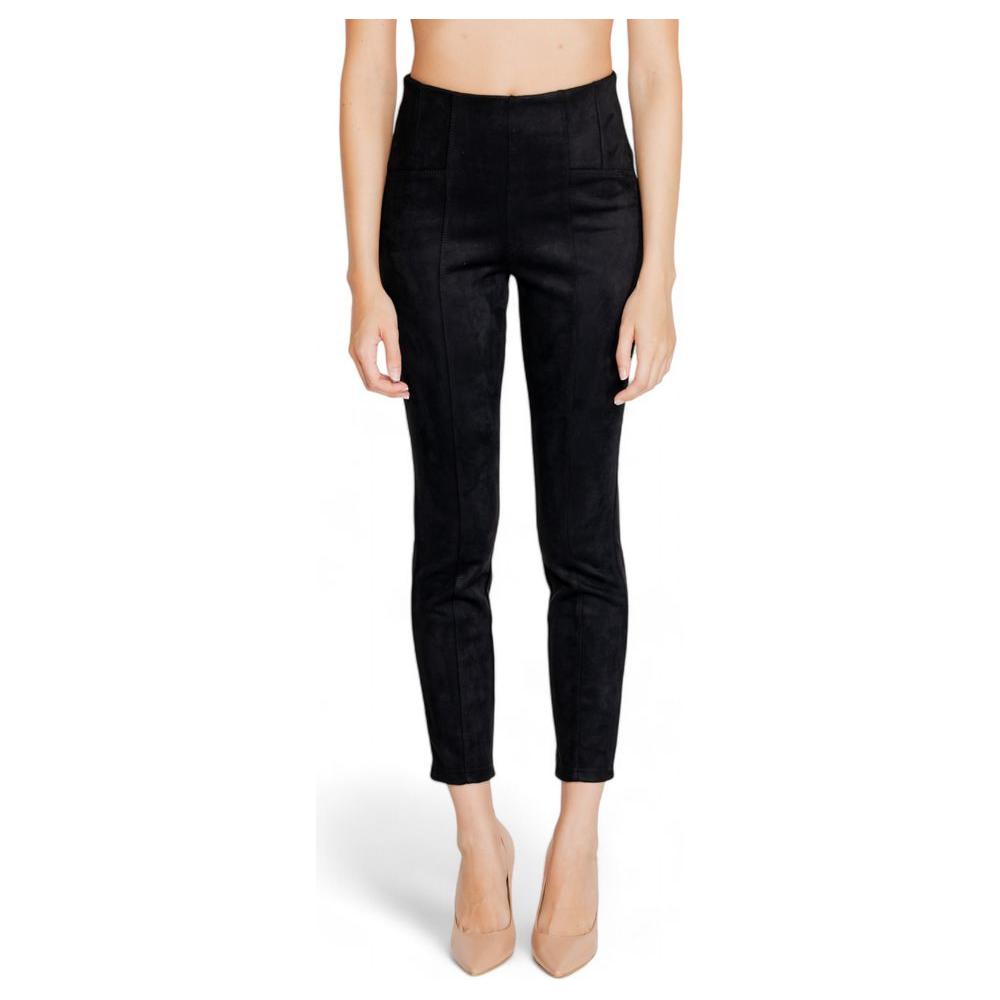 Street One black polyester women's jeans, fall-winter collection, 90% polyester, 10% elastane/lycra, stylish and comfortable fit.