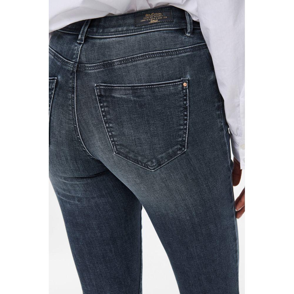 Back view of Only ONLWAUW MID SK DNM BJ777 NOOS skinny jeans in blue, showcasing the fit and pocket design.