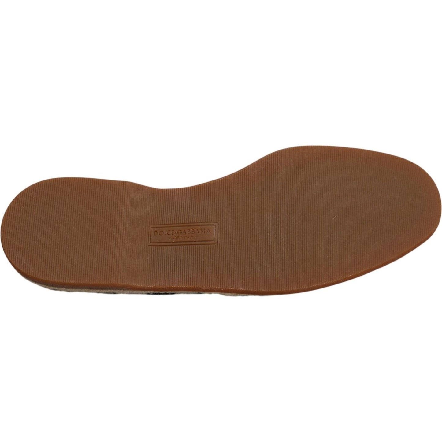 Dolce & Gabbana Black White Stripes Slip On Espadrille Shoes Dolce & Gabbana Saddle Brown