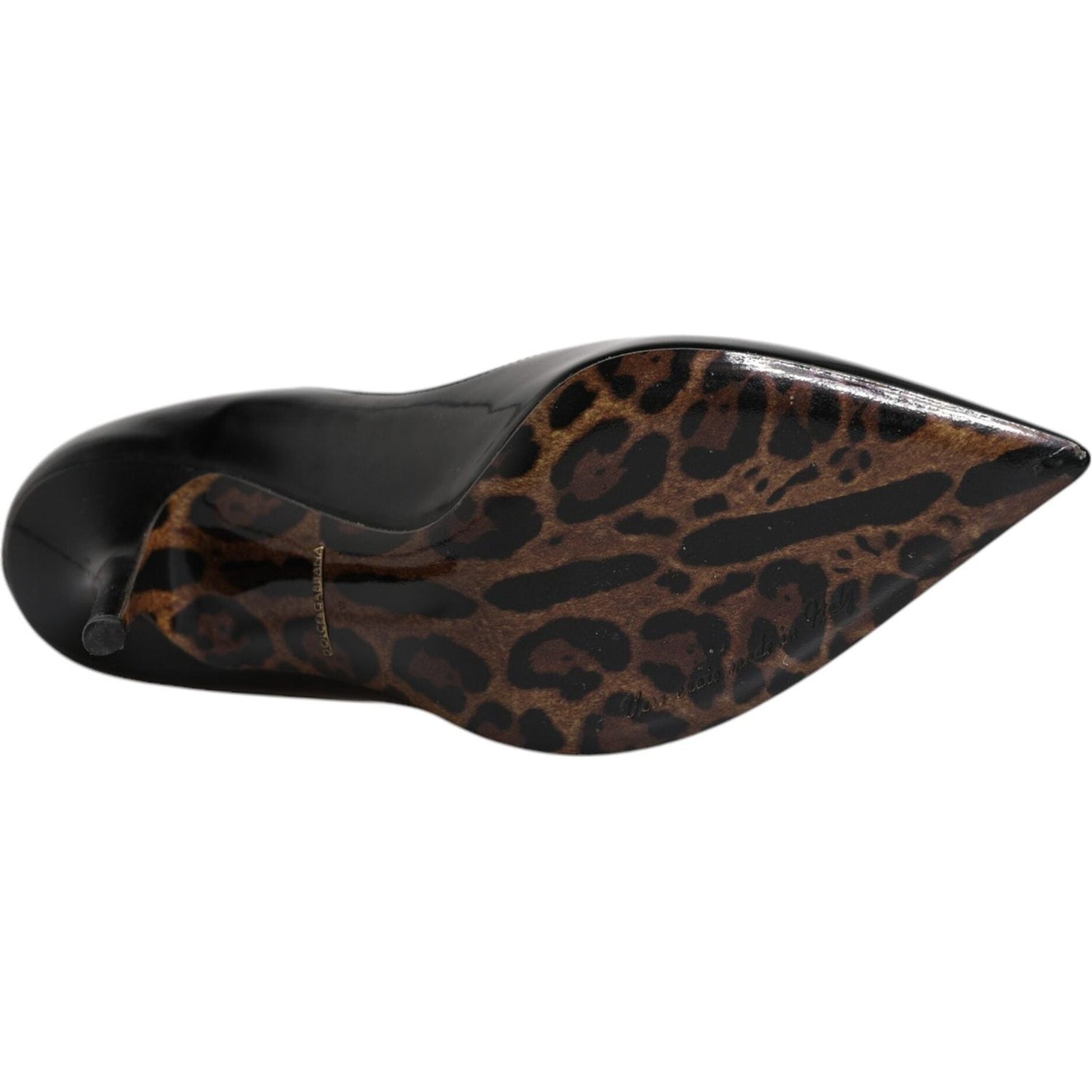 Dolce & Gabbana Black Leather T-strap Stiletto Heels Shoes Dolce & Gabbana Dark Slate Gray