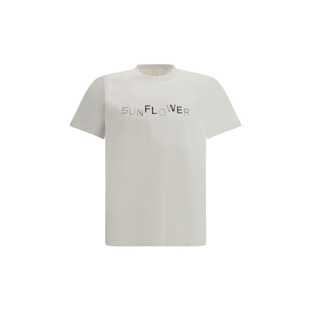 Sunflower Logoed T-Shirt with ribbed crew neck and iconic monogram, offering a simple and modern cotton design for a casual yet stylish look.