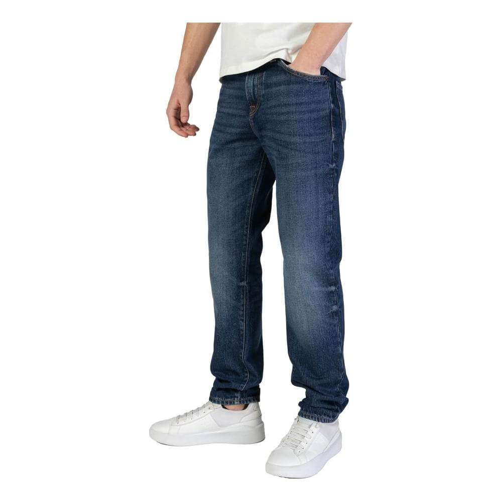 Hugo Boss Blue Cotton Jeans & Pant Hugo Boss Dark Slate Gray