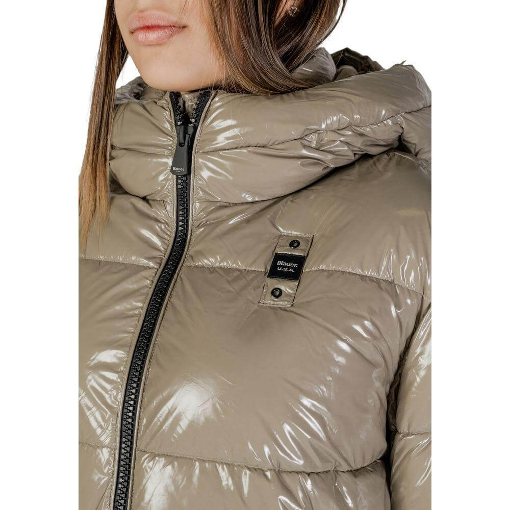 Blauer Beige Polyamide Jackets & Coat Blauer Slate Gray
