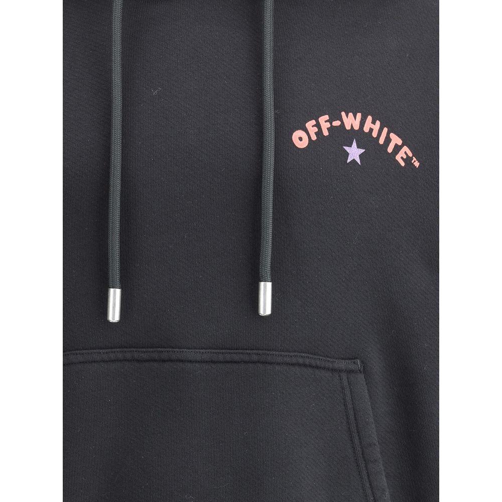 Off-White Star Arrow Skate Hoodie with kangaroo pocket and contrasting logo on front, featuring comfortable adjustable hood.