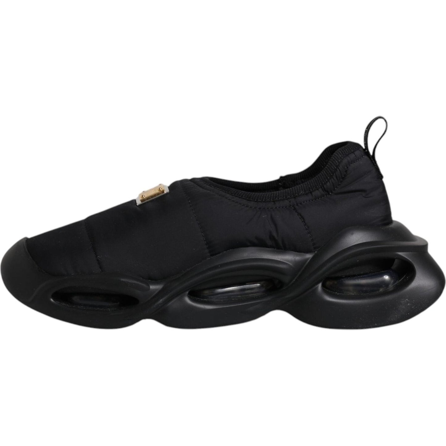 Dolce & Gabbana Black Slip On Wave Low Top Men Sneakers Shoes Dolce & Gabbana Black
