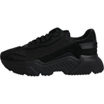 Dolce & Gabbana Black Leather Daymaster Low Top Sneakers Shoes MV6618-41