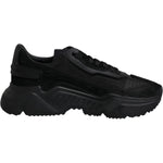 Dolce & Gabbana Black Leather Daymaster Low Top Sneakers Shoes MV6618-41