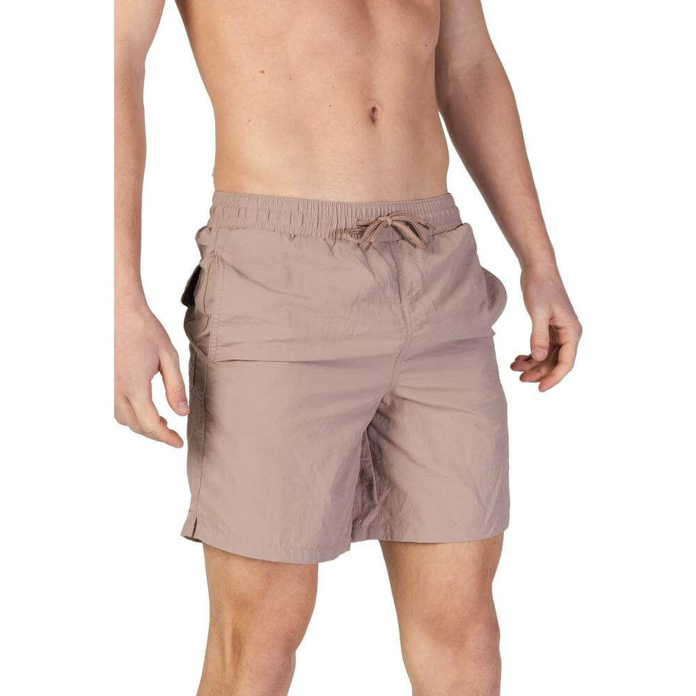Lyle & Scott men's swimwear in gray, fall/winter collection, 100% nylon bathing suit for men, versatile and lightweight design.