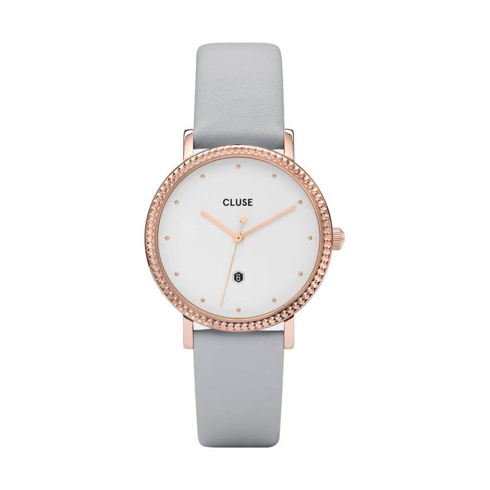 Cluse Gray Leather Watch