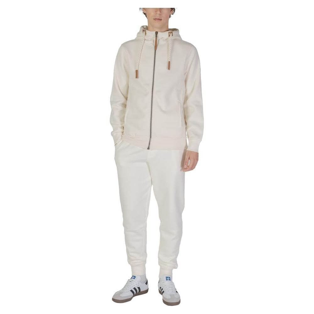Cream cotton Hydra clothing sweater for men, fall/winter collection, 60% cotton, 40% polyester, stylish and comfortable design.