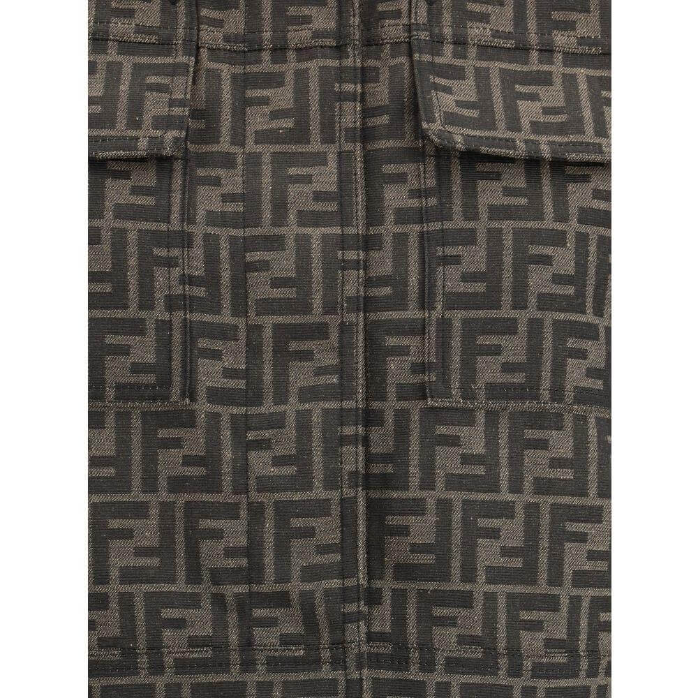 Fendi FF logo cropped Jacket Fendi Dark Slate Gray