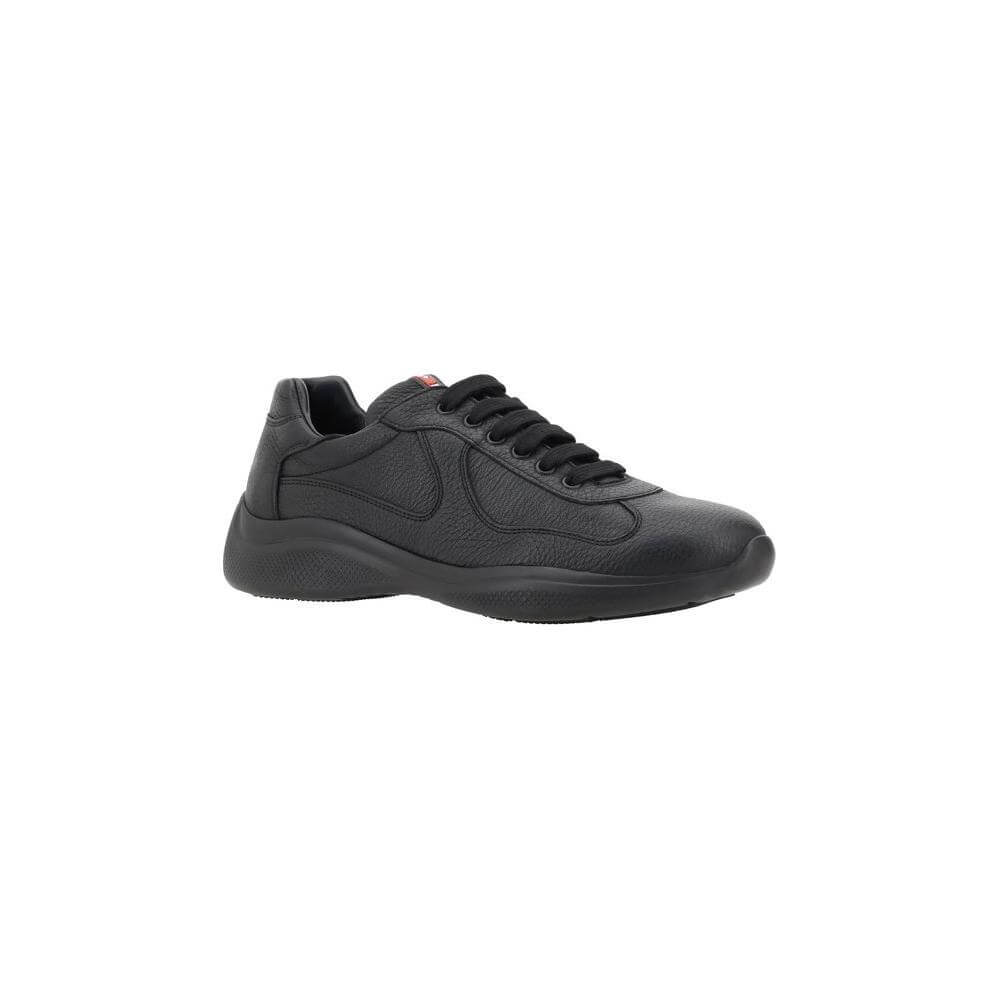 Prada Leather Sneakers Prada Dark Slate Gray