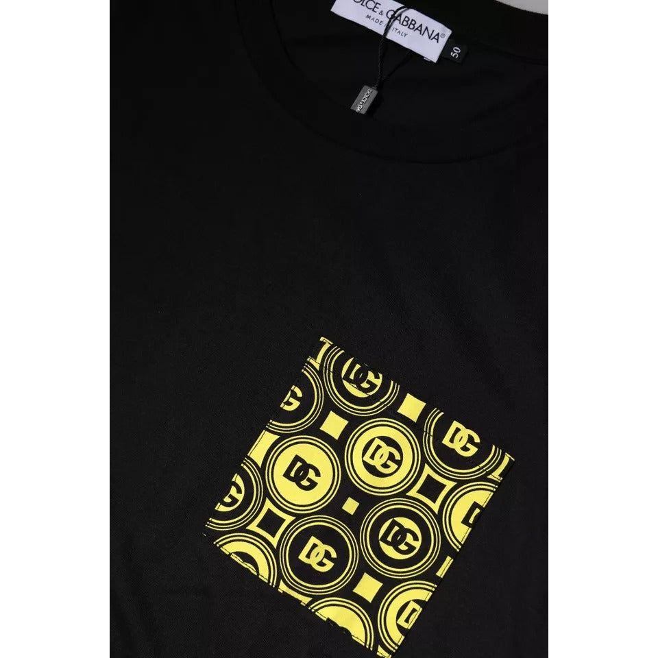 Dolce & Gabbana Black Logo Print Cotton Short Sleeves T-shirt TSH878457-44