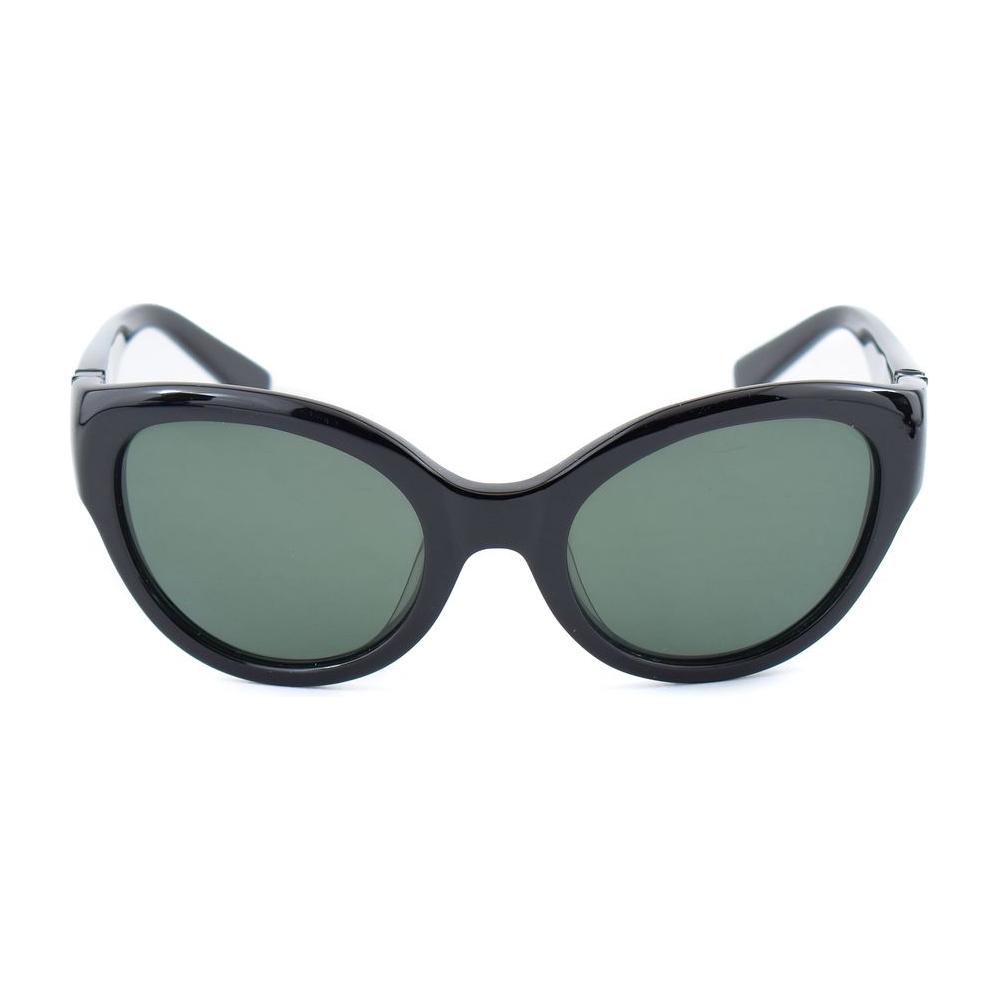 Vuarnet black acetate sunglasses with green lenses, featuring a classic design. Women's eyewear with dimensions 50/13/125 mm.