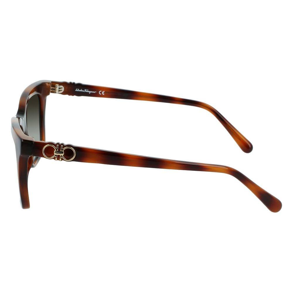 Ferragamo Brown Injected Sunglasses Ferragamo Dark Slate Gray