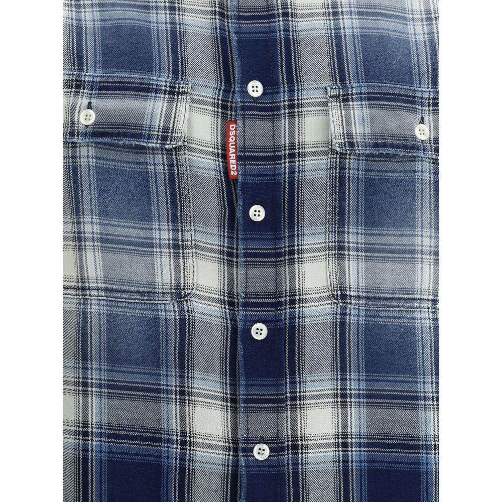 Dsquared² Cotton check Shirt Dsquared² Dark Slate Gray