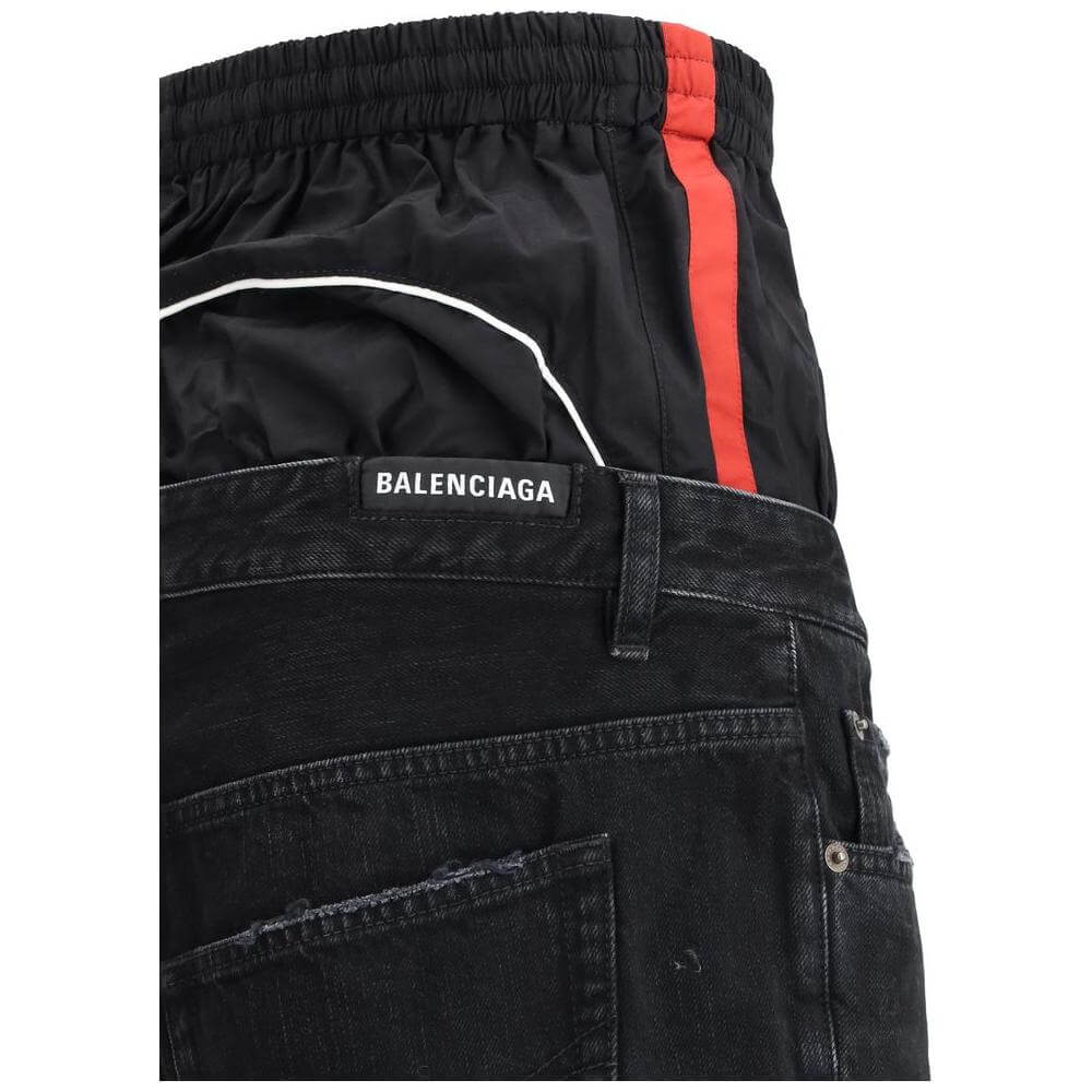 Balenciaga Layered Jeans Balenciaga Black