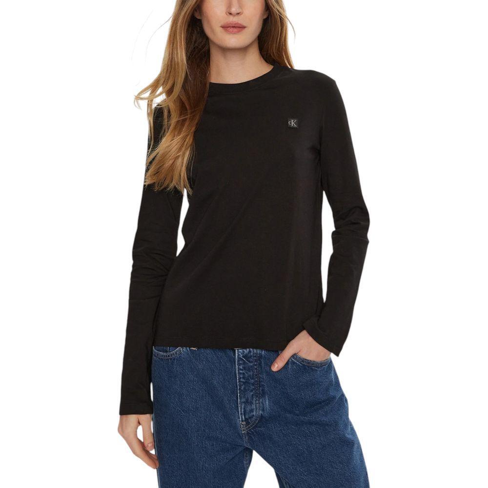 Calvin Klein Jeans Black Cotton T-Shirt CA-16503900009-IT38|XS