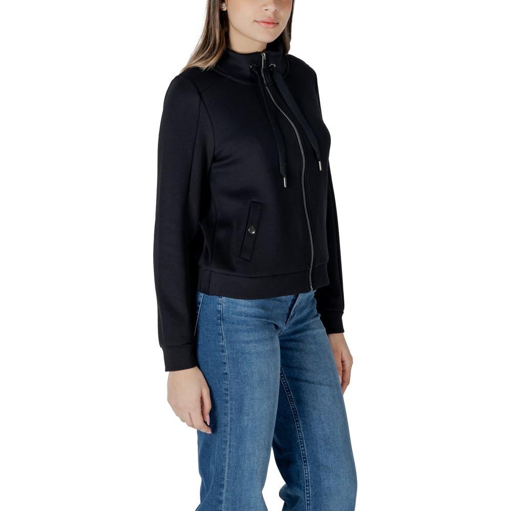Street One Black Cotton Sweater for Women, featuring a modern design with 60% cotton, ideal for casual and stylish outfits.