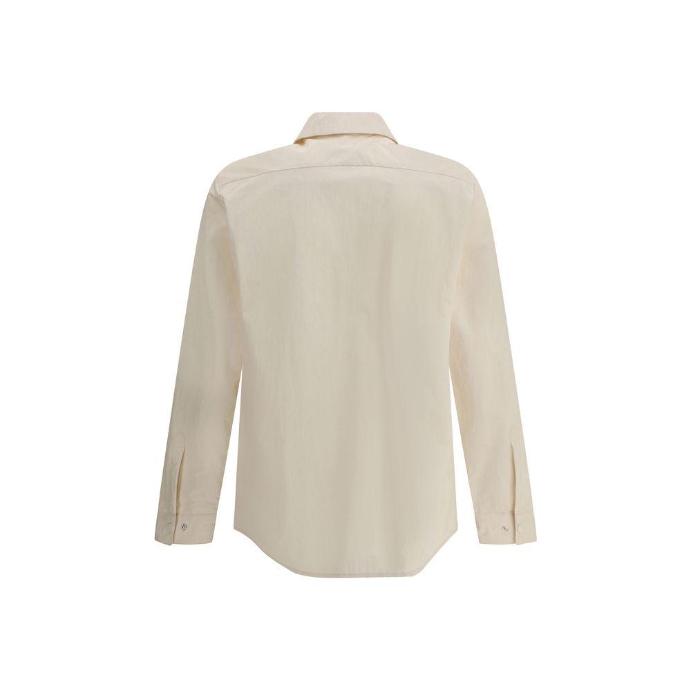 Back view of Paltò Gilberto shirt jacket showing classic collar and adjustable cuffs.