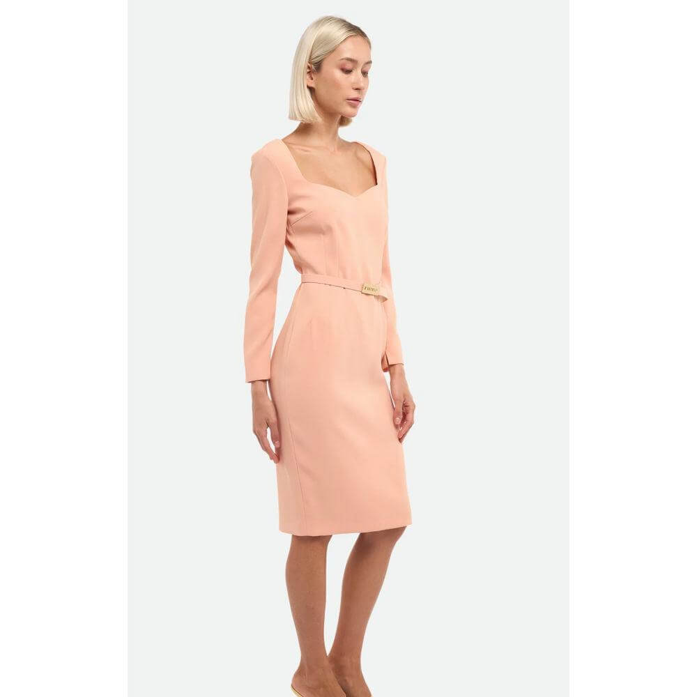 PINKO Pink Polyester Dress PINKO White Smoke