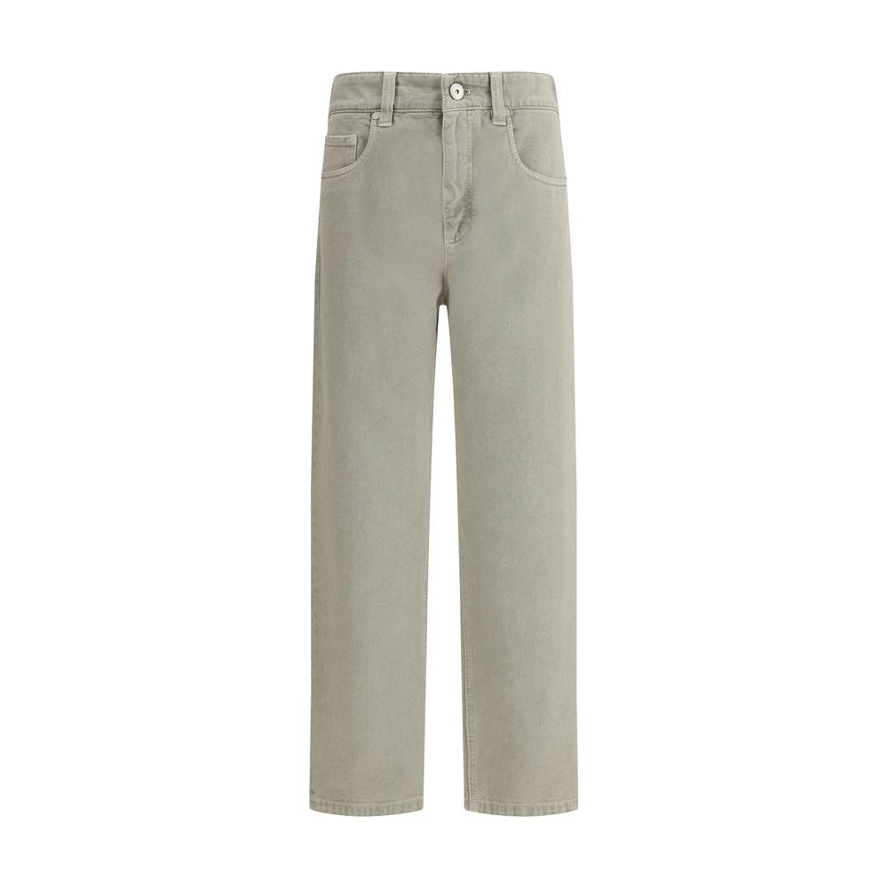 Brunello Cucinelli Straight Dyed Jeans Brunello Cucinelli Dark Gray