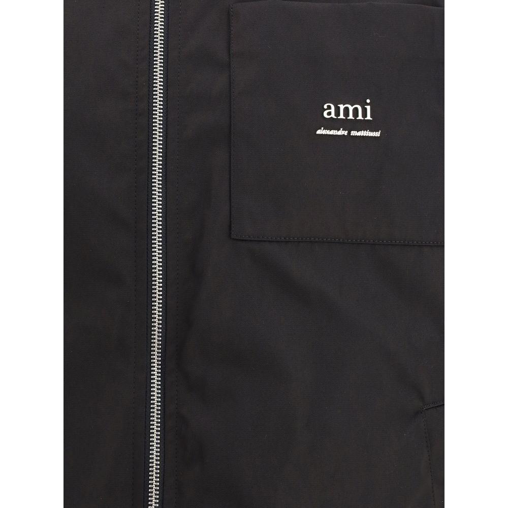 Ami Paris Logoed Jacket Ami Paris Dark Slate Gray