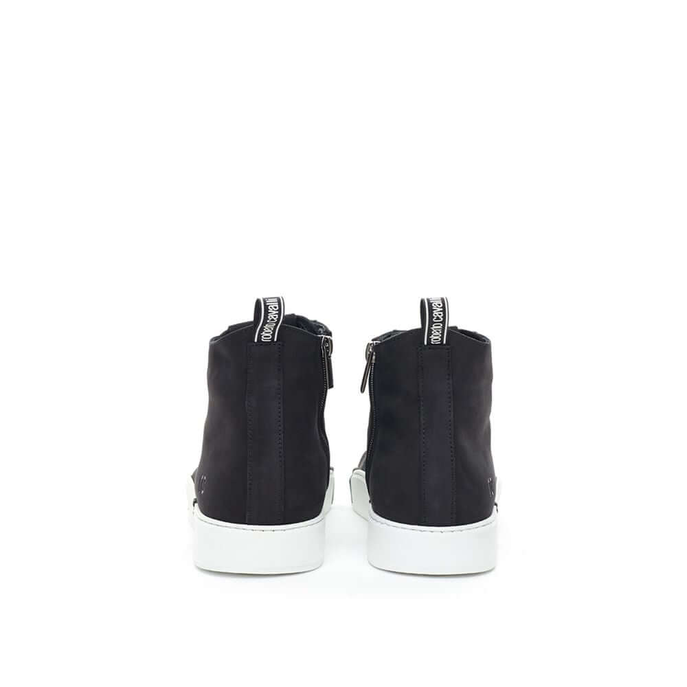 Roberto Cavalli Elegant Suede Sneakers in Chic Black Roberto Cavalli Lavender