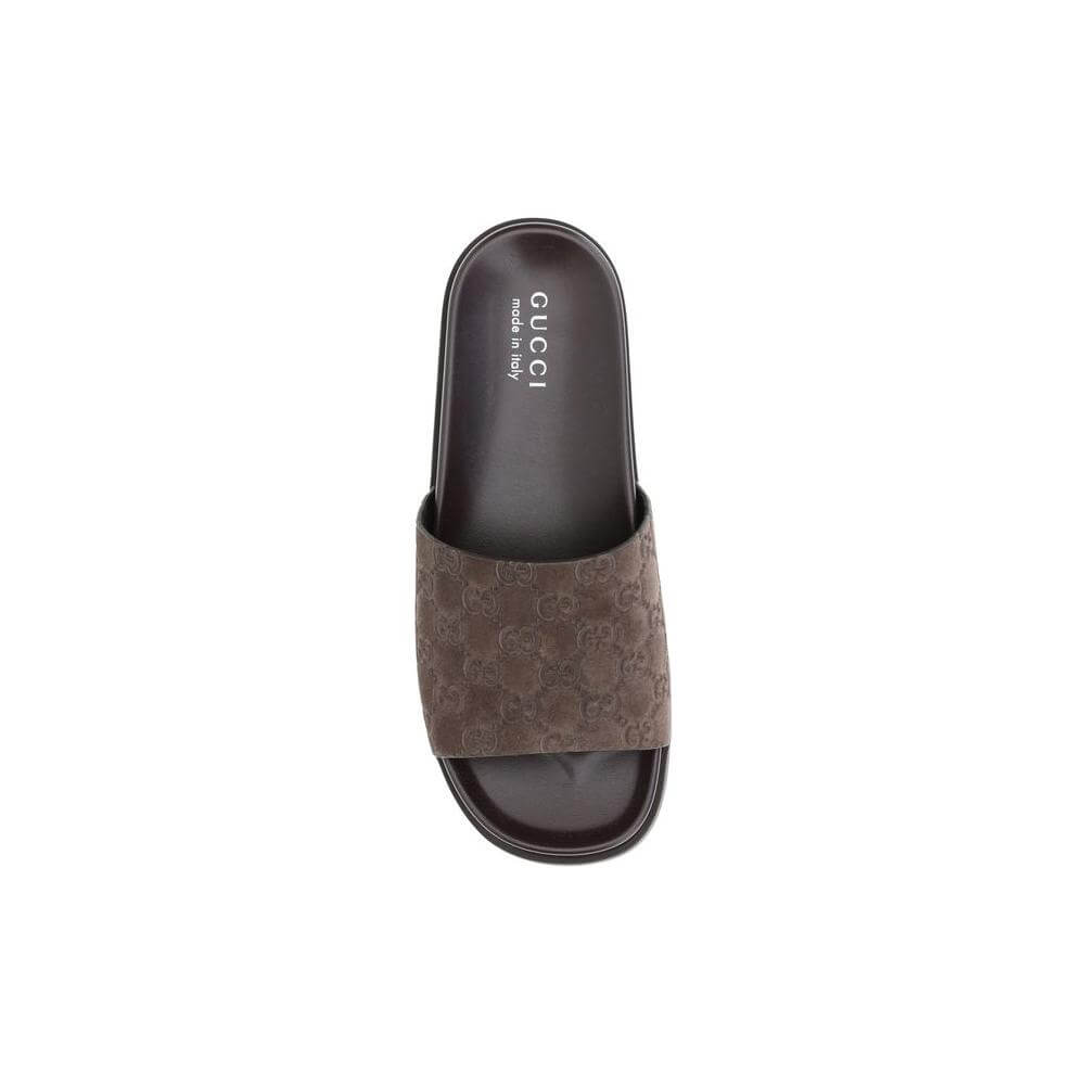 Gucci Slider Sandals Gucci Dark Slate Gray
