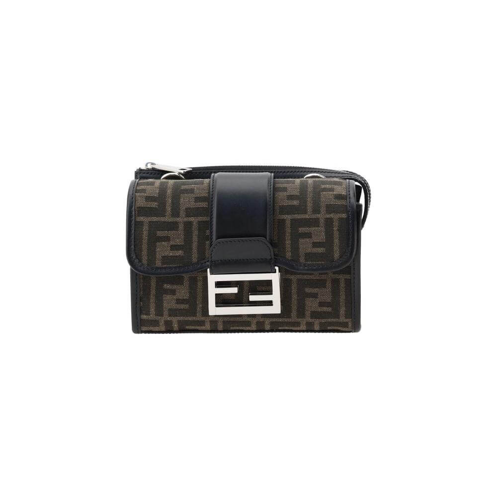 Fendi Double Baguette Shoulder Bag Fendi Dark Slate Gray