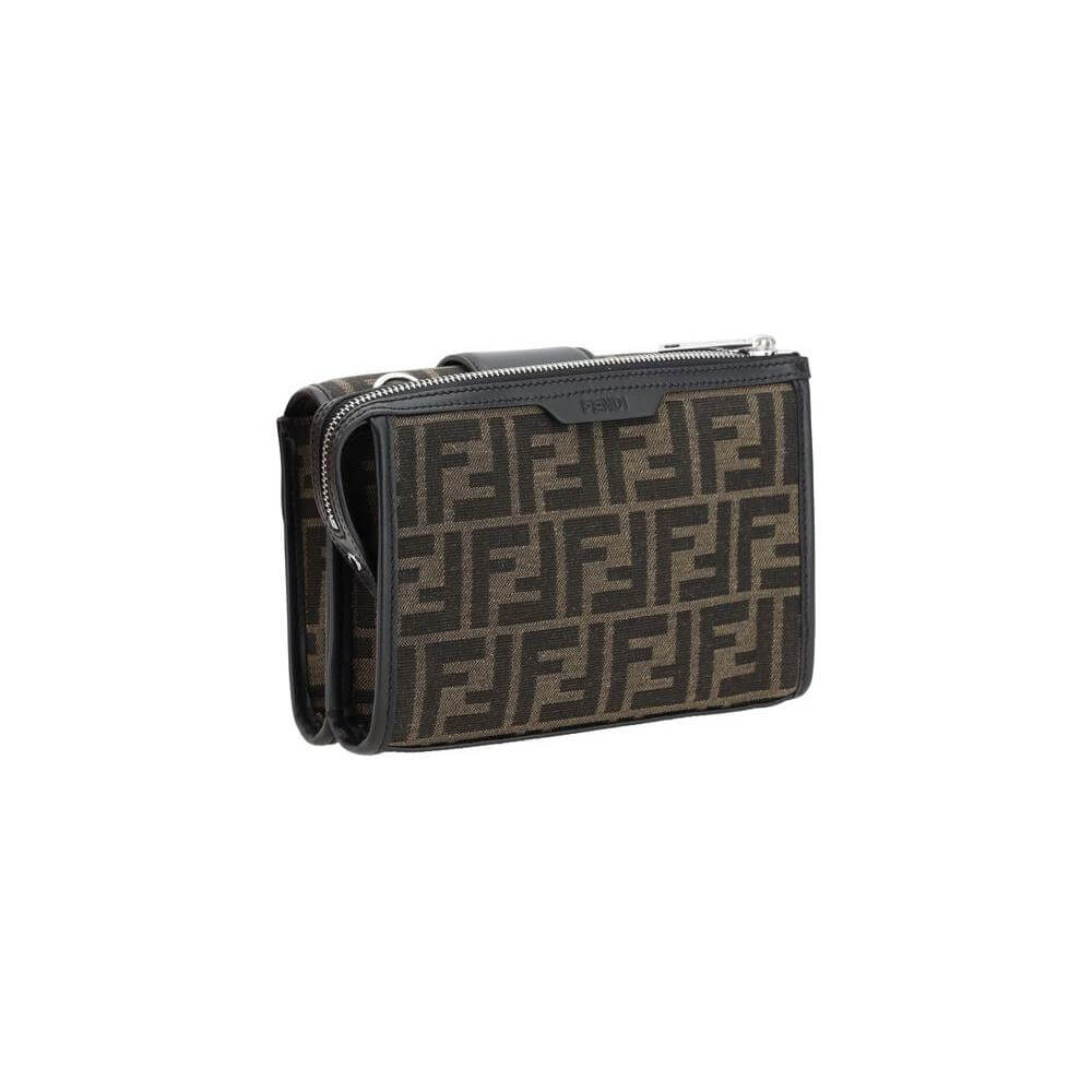 Fendi Double Baguette Shoulder Bag Fendi Dark Slate Gray