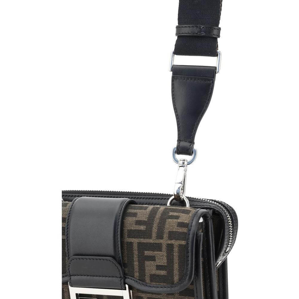 Fendi Double Baguette Shoulder Bag Fendi Dark Slate Gray