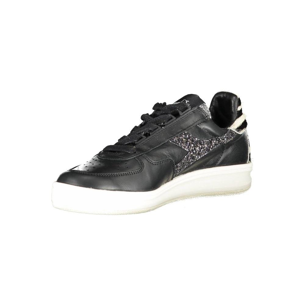 Diadora Black Leather Womens Sneaker Diadora Dark Slate Gray