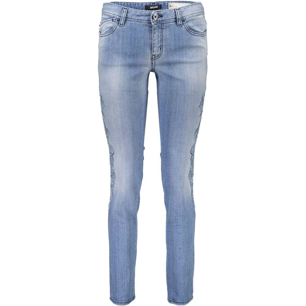 Just Cavalli Light Blue Cotton Women Jeans Just Cavalli Light Slate Gray