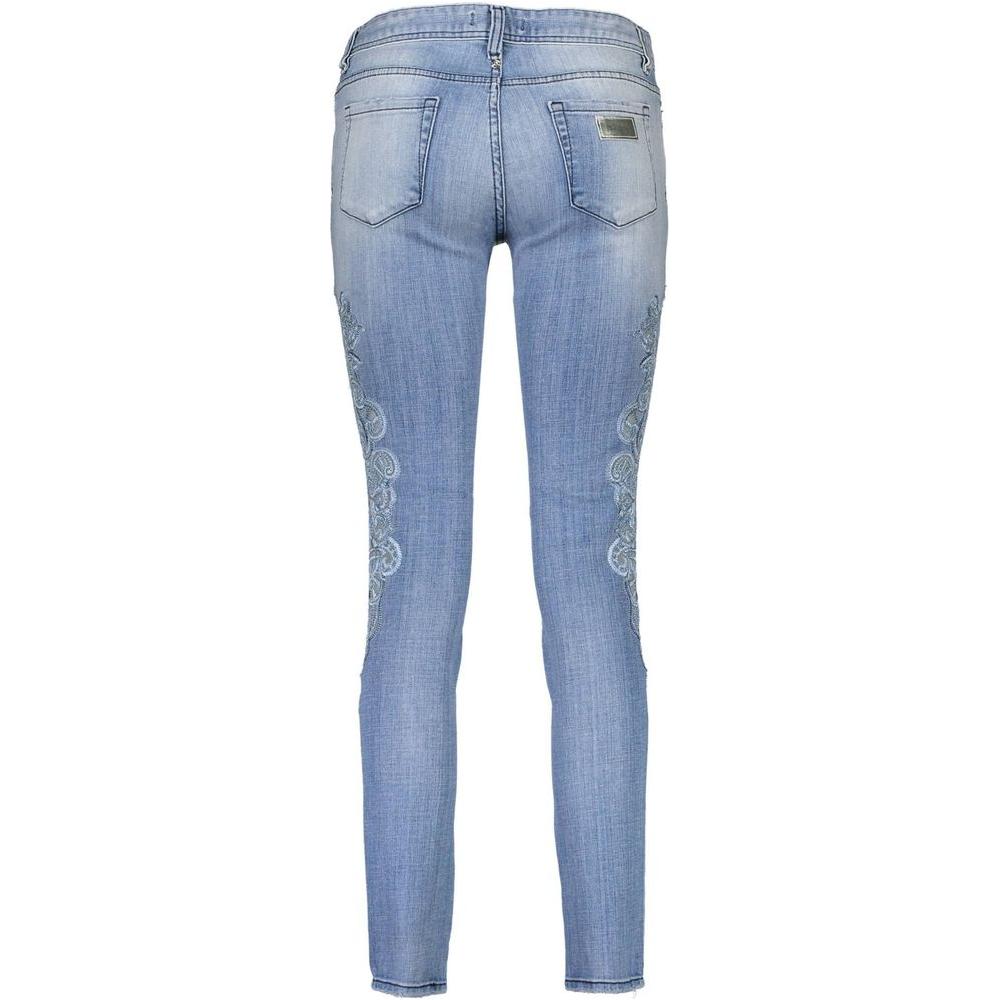 Just Cavalli Light Blue Cotton Women Jeans Just Cavalli Light Slate Gray