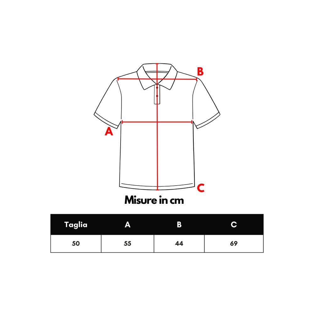 Size chart for Dolce & Gabbana Bandana Print Silk Polo Shirt with measurements in cm for taglia sizes.
