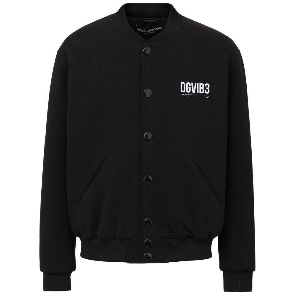 Dolce & Gabbana Black Viscose Jacket Dolce & Gabbana Black