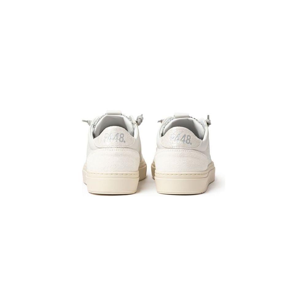 P448 White Leather Sneaker P448 Light Gray