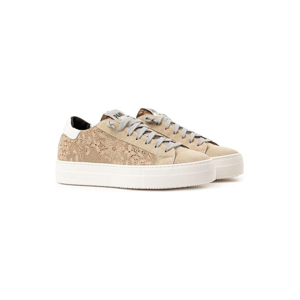 P448 Beige Leather Sneaker P448 Light Gray