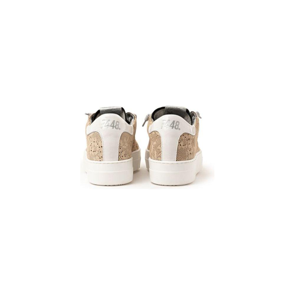 P448 Beige Leather Sneaker P448 Light Gray