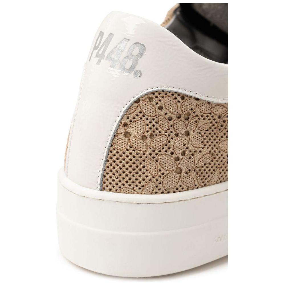 P448 Beige Leather Sneaker P448 Light Gray