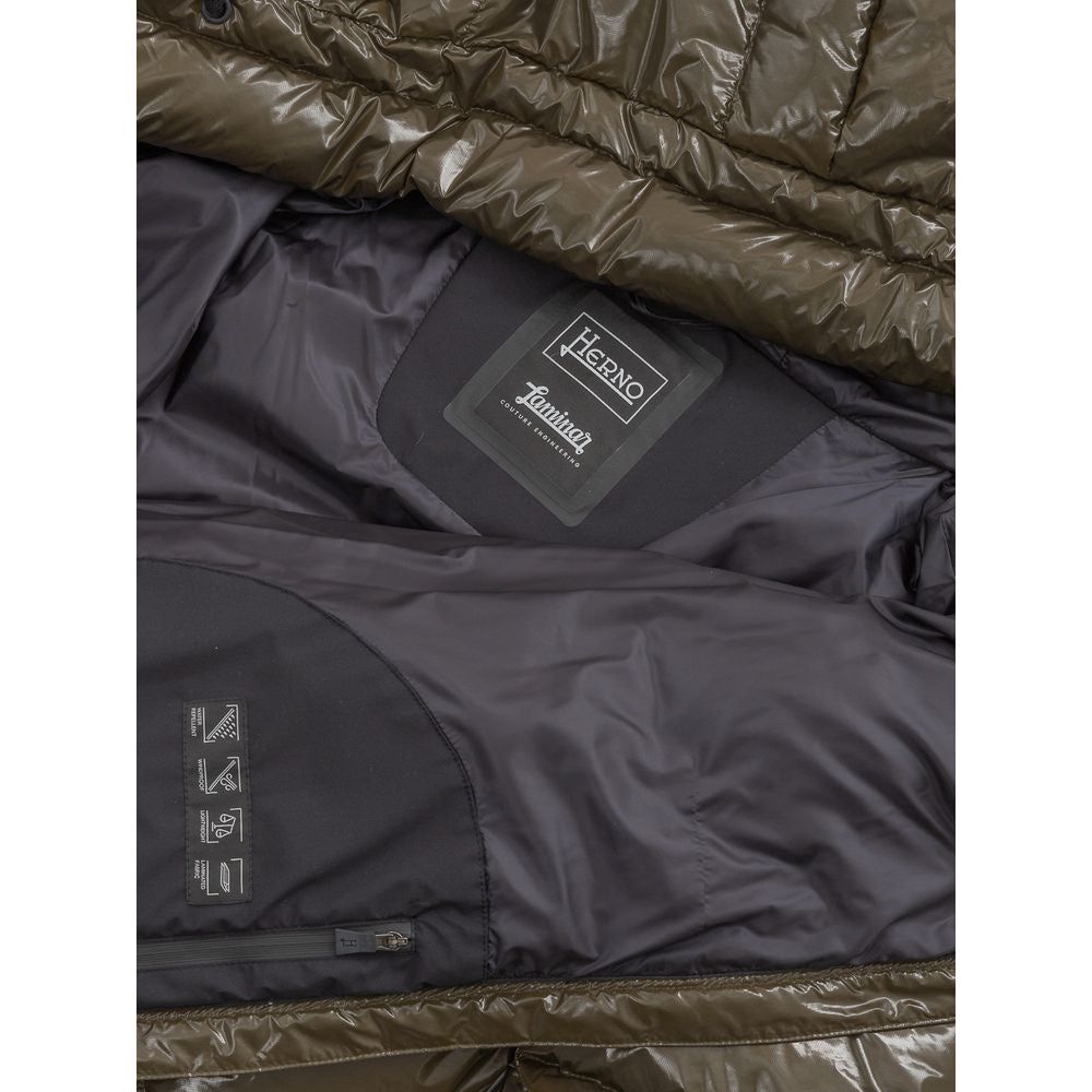 Herno Green Polyamide Jackets & Coat Herno Dark Slate Gray