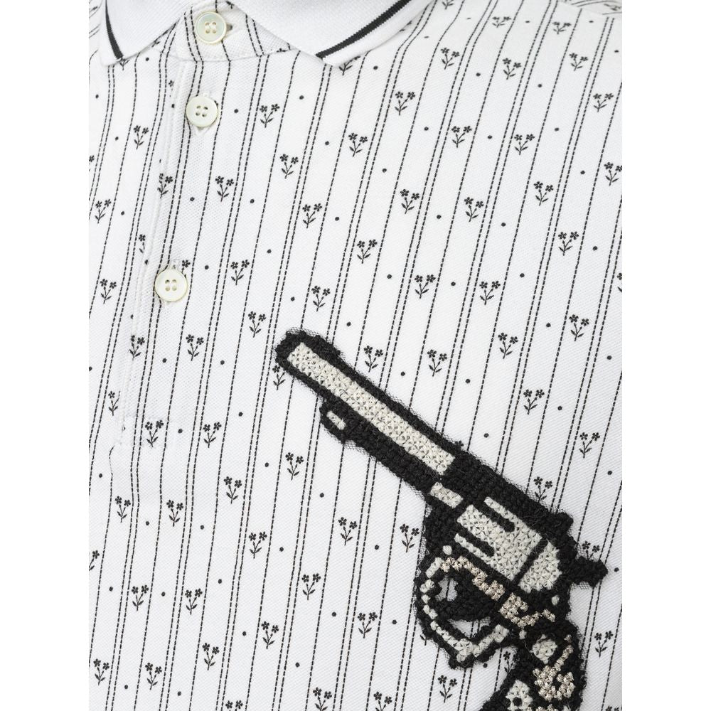Dolce & Gabbana White Cotton Polo Shirt Dolce & Gabbana Lavender