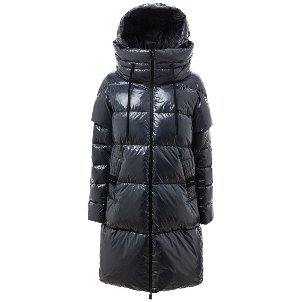 Herno Blue Polyamide Jackets & Coat Herno Dark Slate Gray