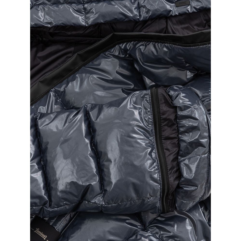 Herno Blue Polyamide Jackets & Coat Herno Dark Slate Gray