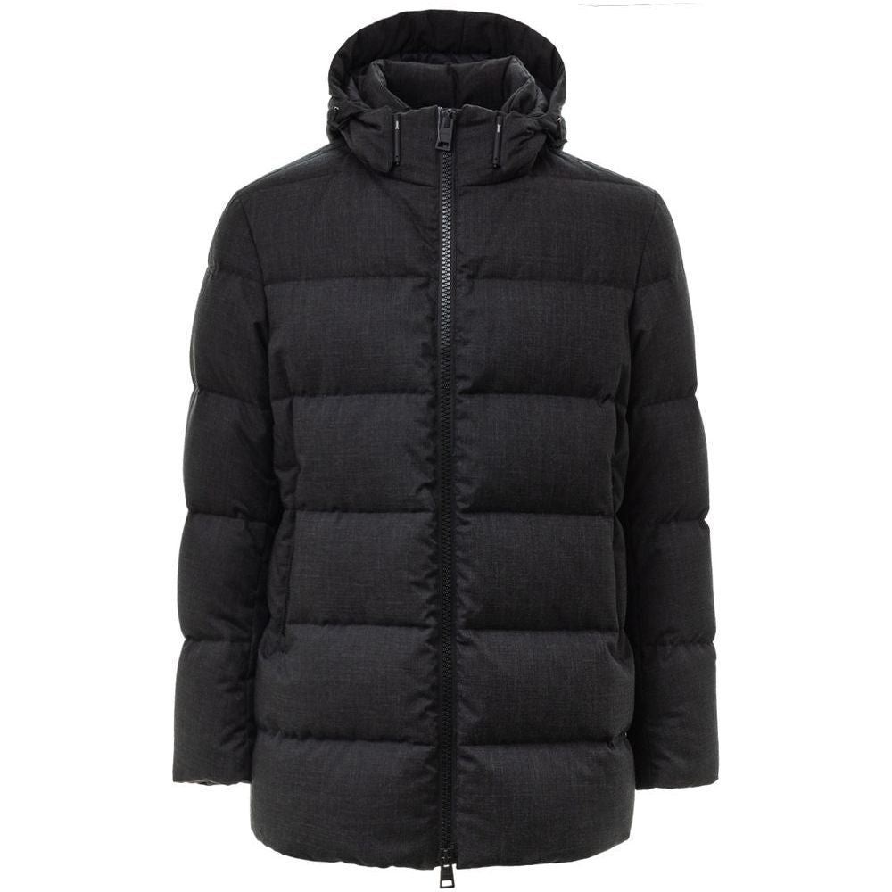 Herno Black Polyester Jacket Herno Dark Slate Gray