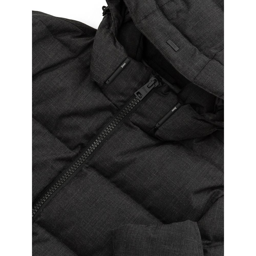 Herno Black Polyester Jacket Herno Dark Slate Gray