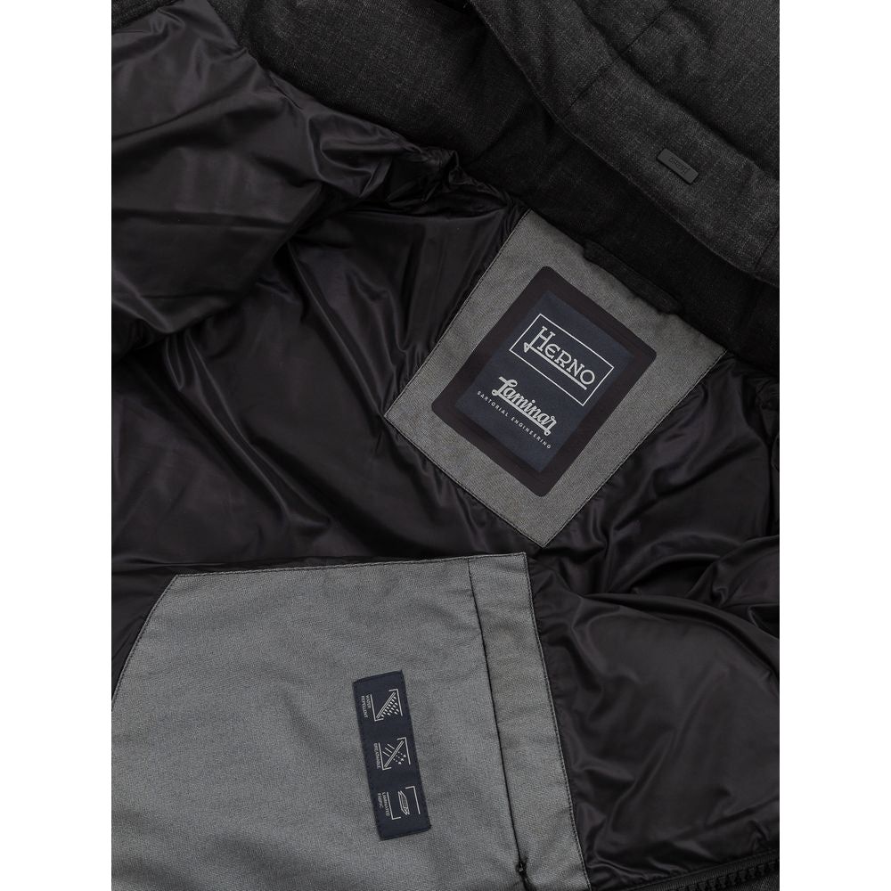 Herno Black Polyester Jacket Herno Dark Slate Gray